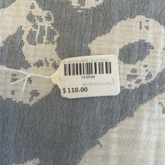 aviator nation jogger sweat shorts size small tiger print blue - Picture 4 of 4